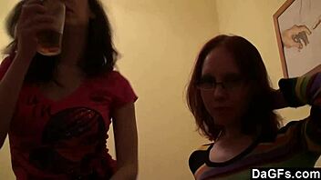 Two Teen Lesbians Play With A Camera In The Bedroom?