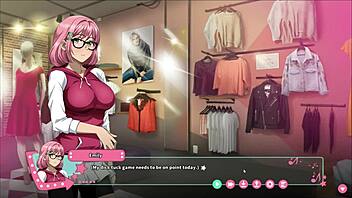 futa fix futanari hentai game ep 3 delivers huge facial cumshot in night club bathroom quickie