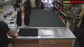 upset customer, want to see how she gets the dick in mouth?