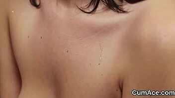 Wicked idol is getting a huge jizz load on her face