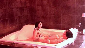 Love watching your tits bounce in the jacuzzi before riding me hard