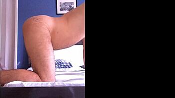 A young gay man is disciplined through spanking