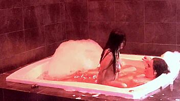 Love watching your tits bounce in the jacuzzi before riding me hard