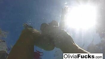 does olivia enjoy summer fun in the pool?