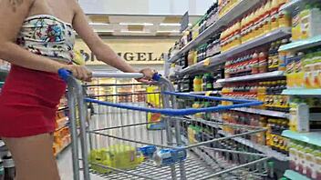 Hey, wife flashes bare in public market with no shame