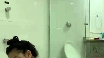 Dirty bathroom solo masturbation session by hot brunette Bia