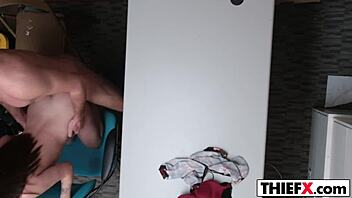 Pervert Officer Likes To Interact With Her At Work.