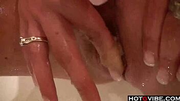 In The Bathtub With A Hot Brunette Masturbating
