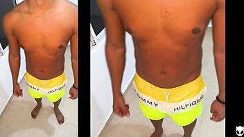 My chubby roommate looks so delicious bent over in the dorm! 😋🍑