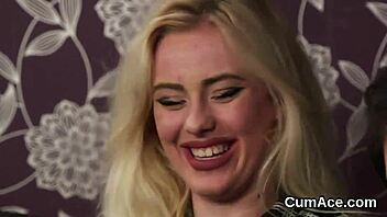 Wicked idol is getting a huge jizz load on her face
