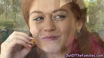 Watch the stepdaughter take a facial in this reality scene