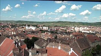 Bird's eye view of Sibiu, Romania