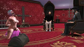 Dancing interview at the night club with big tits