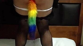 pamelithatv travesty de closet in anal gangbang assfucking group sex.