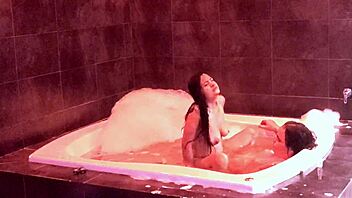 Love watching your tits bounce in the jacuzzi before riding me hard