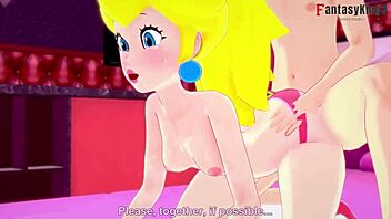 POV hotel room encounter with a naked peach