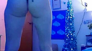 a sexy webcam striptease with clothes ripped