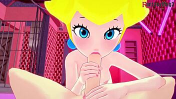 POV hotel room encounter with a naked peach