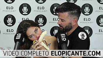 sara blonde chupa la banana con crema de elo podcast 🍌😋