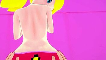 POV hotel room encounter with a naked peach