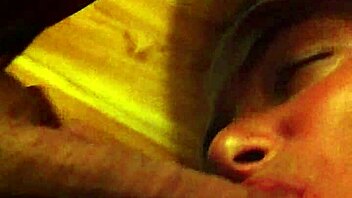 slut gf loves sucking cock with her redhead tits