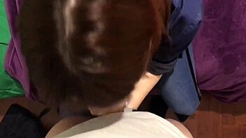 Watch this redhead latina making her boyfriend cum in her mouth pov