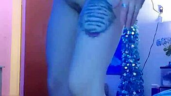 a sexy webcam striptease with clothes ripped