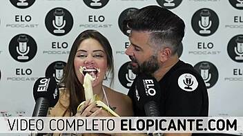 sara blonde chupa la banana con crema de elo podcast 🍌😋