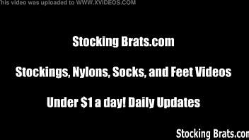 i love it when she keeps her stockings on