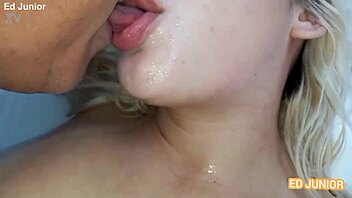 Amateur blonde's first anal experience in fishnet and pantyhose