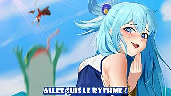 Aqua Judges Your Perversion Level With Femdom Jerk Off Instructions In Anime Hentai