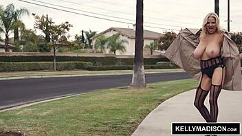 kelly madison loves flashing her huge natural tits in public outdoor spots