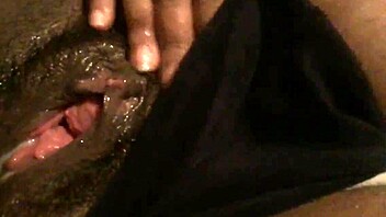 wet pussy in solo squirting scene