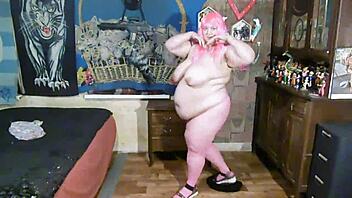 Pink strip dance with clothes ripped by mature milf amateurs