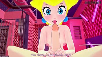 POV hotel room encounter with a naked peach