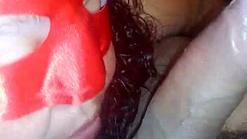Retro masked seduction in homemade video