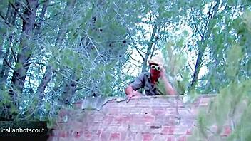 foursome unfolds as two hot sluts get caught and pounded by guys