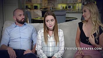 Фостер разжигает дикую страсть в фантазии отчимов FFM с тугим римджобом