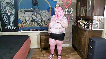 Pink strip dance with clothes ripped by mature milf amateurs