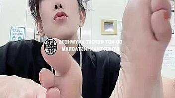 want to see asian feet in the office?