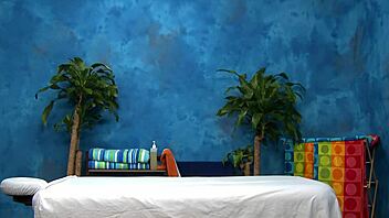 Cute 18-year-old European girls surprised by therapist with pleased massage ending