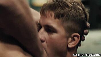 brandon anderson faces muscular deepthroat in uniform