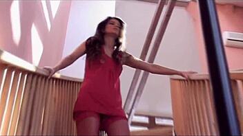 Amazing brunette amandine photoshoot turns into bent over fucking