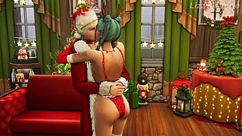 Tav rides on astarion for her pleasure on christmas eve - sims 4 - 3d animation