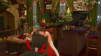 Tav rides on astarion for her pleasure on christmas eve - sims 4 - 3d animation