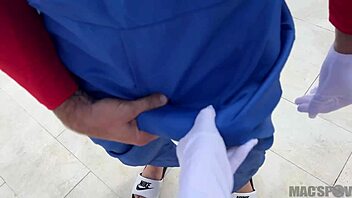 mario saves the princess and fucks her hard