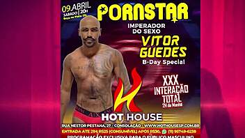 Vitor guedes performs in a hardcore gay sex show in sao paulo.