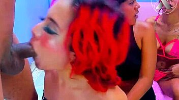 omg redhead girl sucking monster cock so delicious