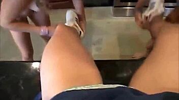 amateur teen lesbians summer and topanga lick hairless pussies in threesome