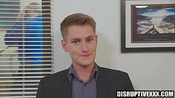 Hot gay sex in the office with monster cock sucking?